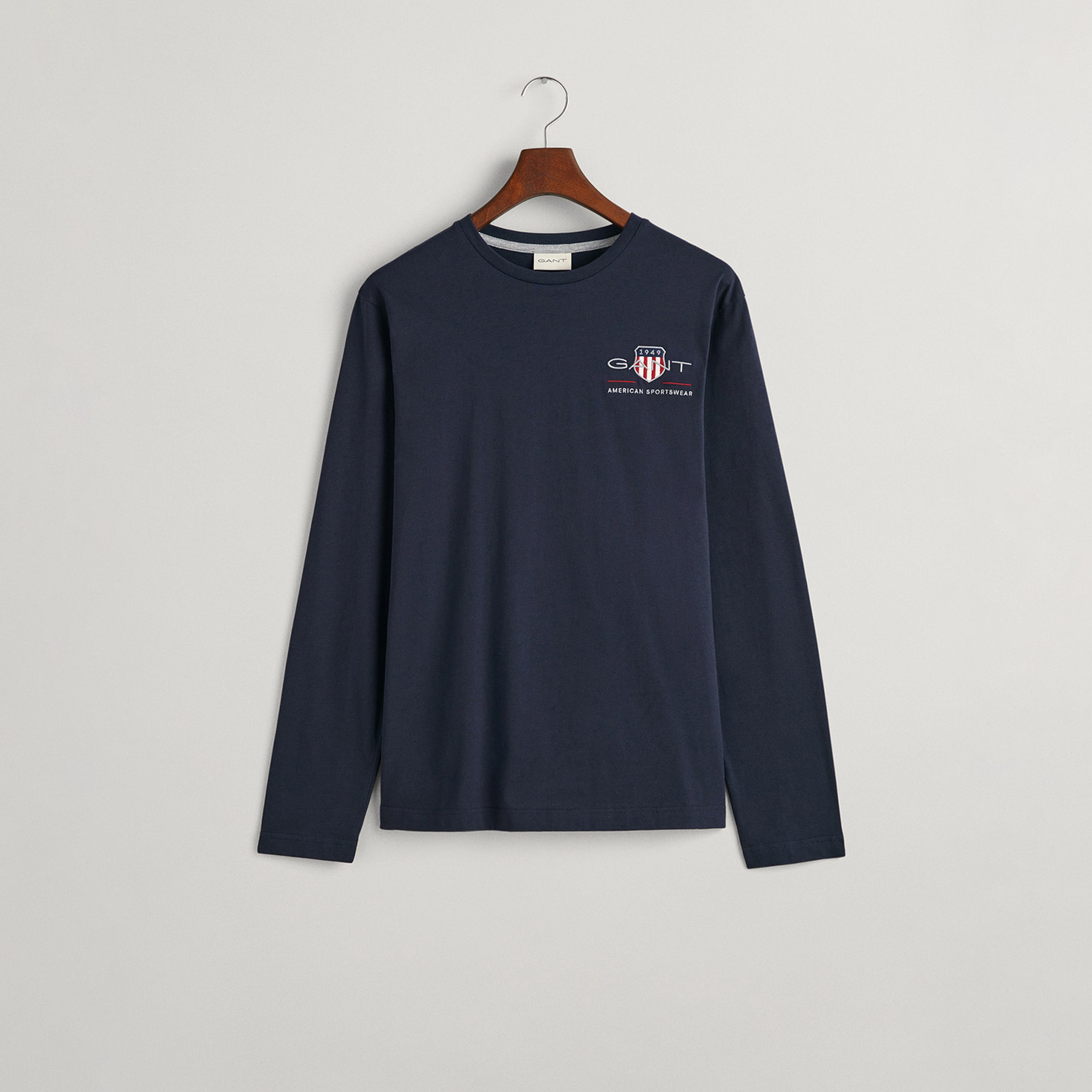 GANT Erkek Lacivert Regular Fit Uzun Kollu T-Shirt