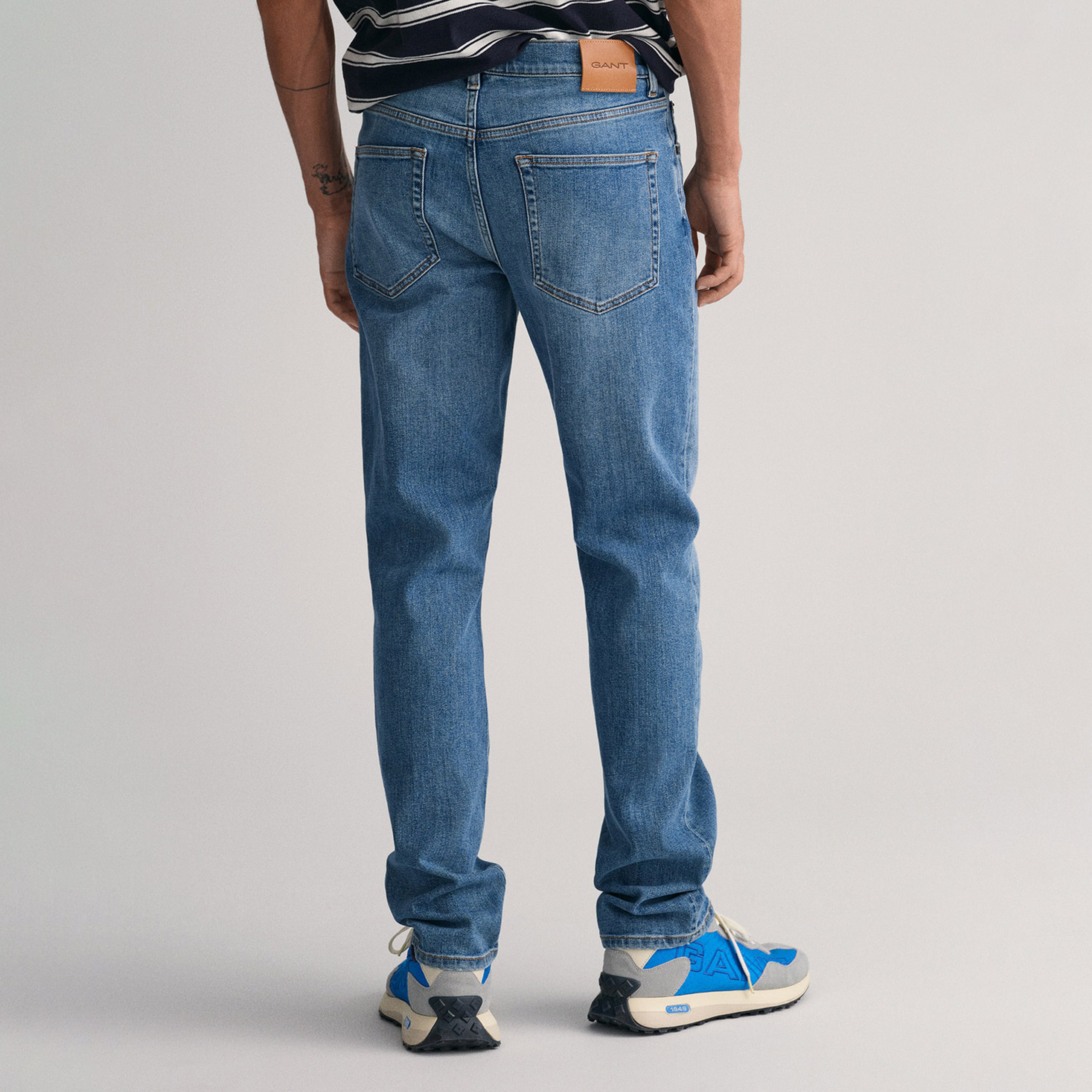 GANT Erkek Mavi Slim Fit Jean Pantolon