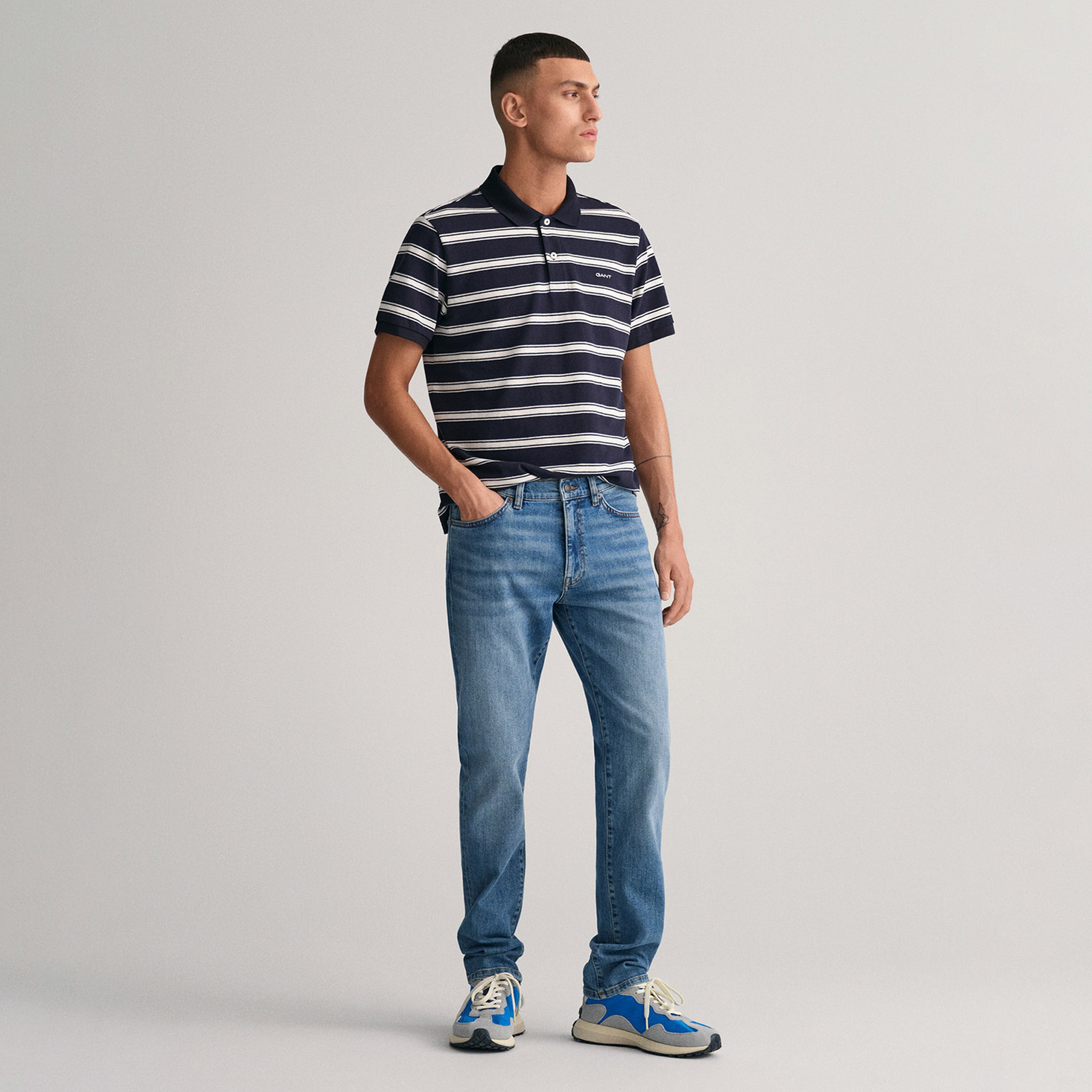 GANT Erkek Mavi Slim Fit Jean Pantolon