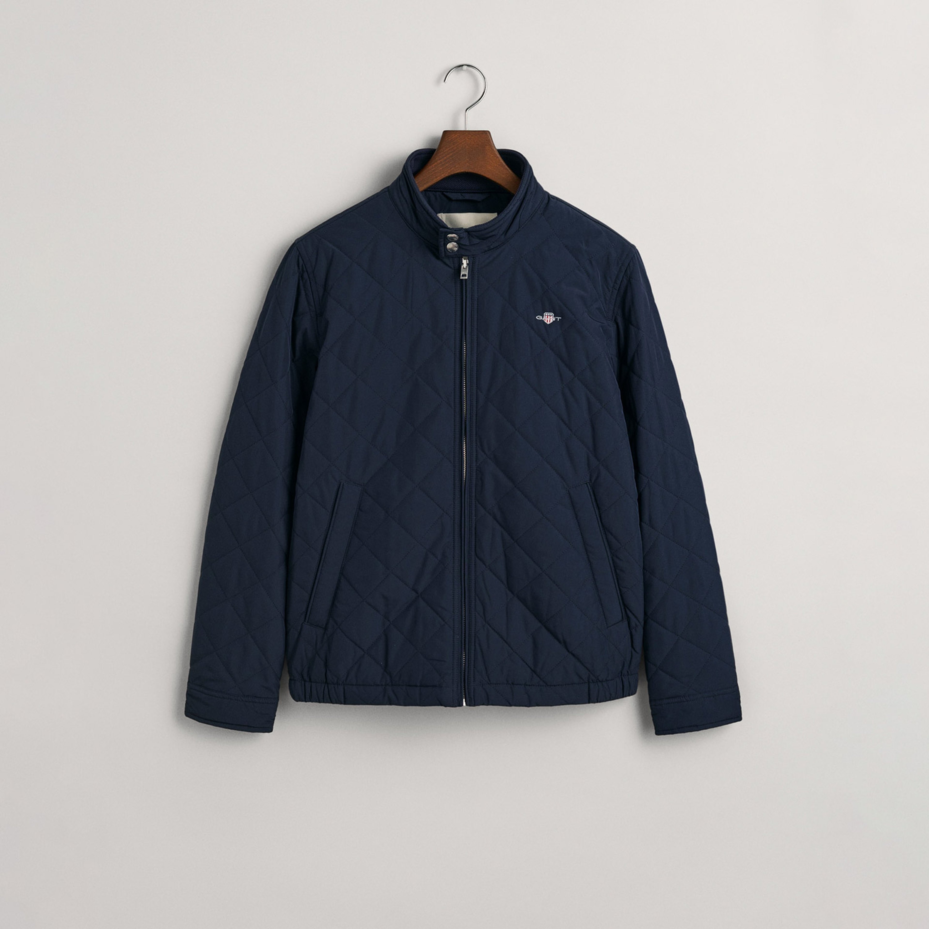 Gant Erkek Lacivert Dik Yaka Kapitone Rüzgarlık