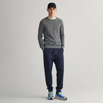 GANT Erkek Gri Regular Fit Bisiklet Yaka Kazak