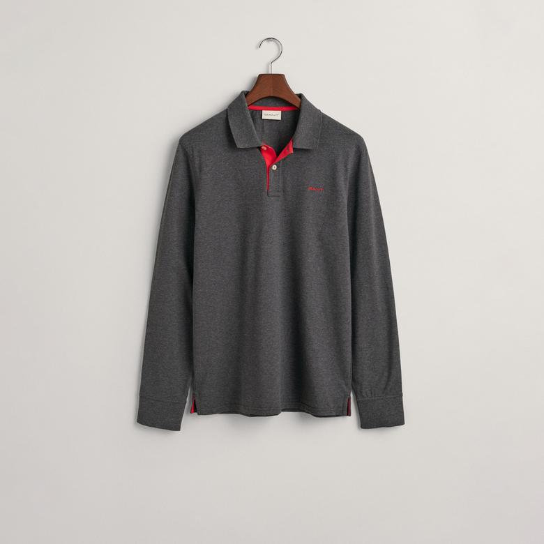 Gant Erkek Gri Regular Fit Polo