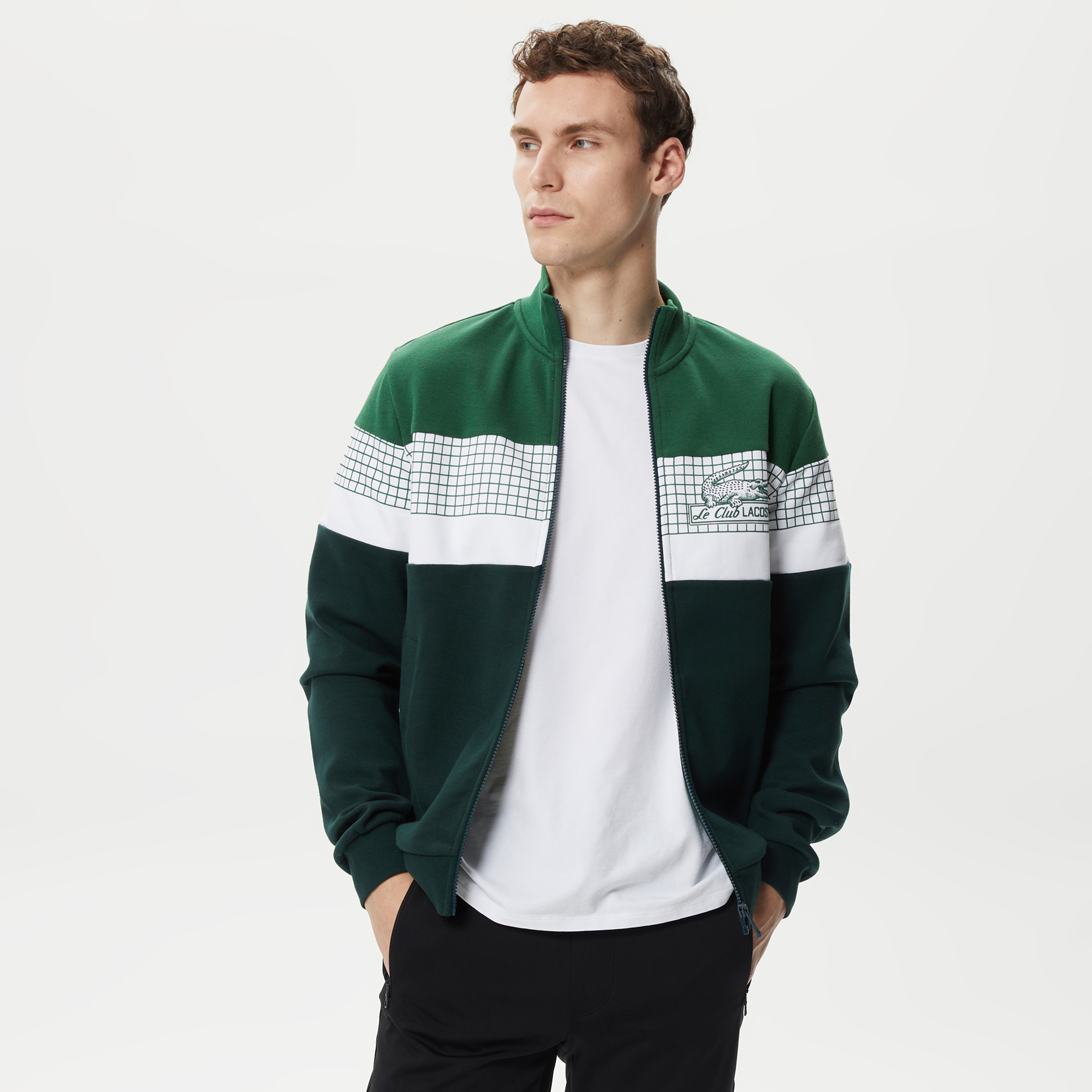 Lacoste Erkek Slim Fit Kapüşonlu Yeşil Sweatshirt