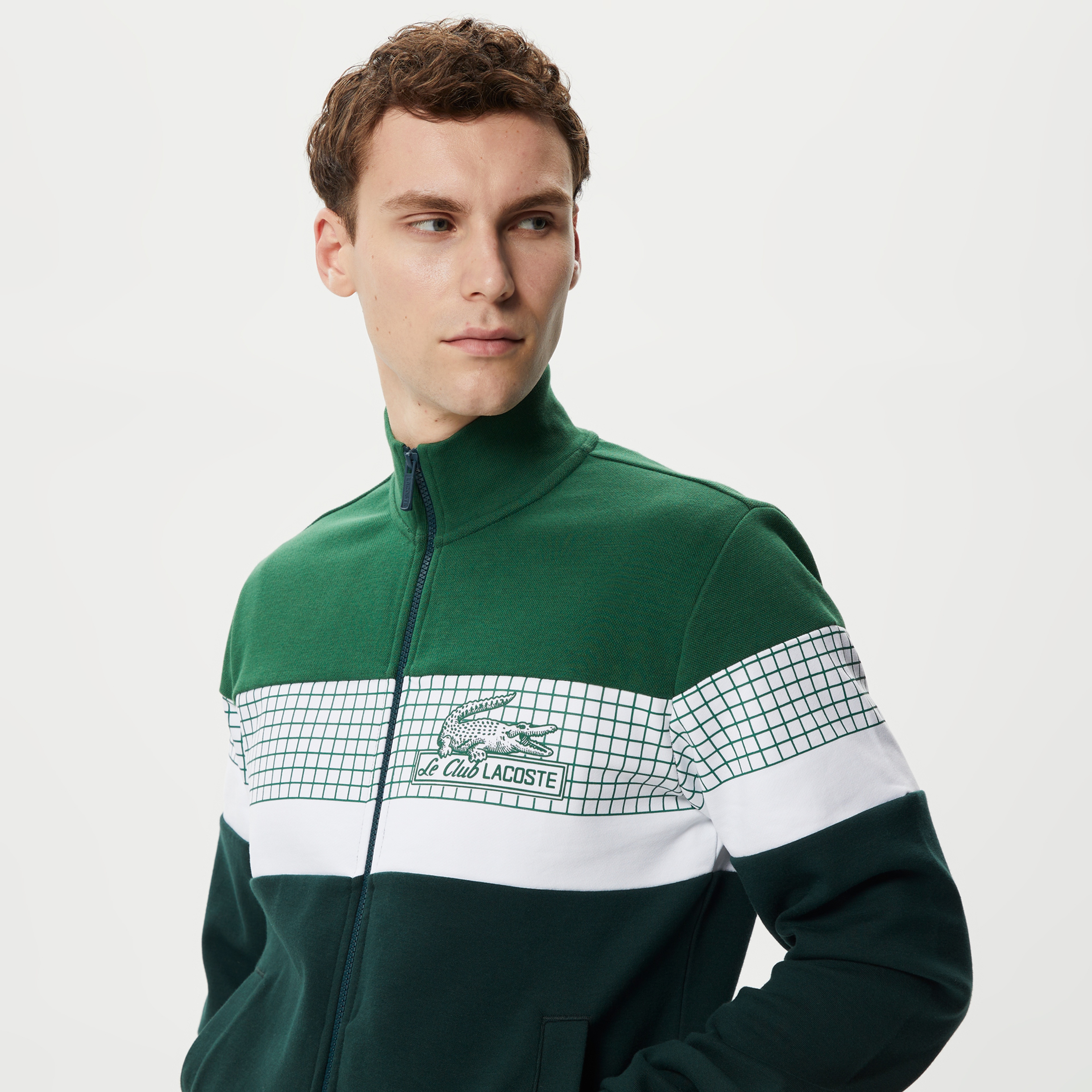 Lacoste Erkek Slim Fit Kapüşonlu Yeşil Sweatshirt