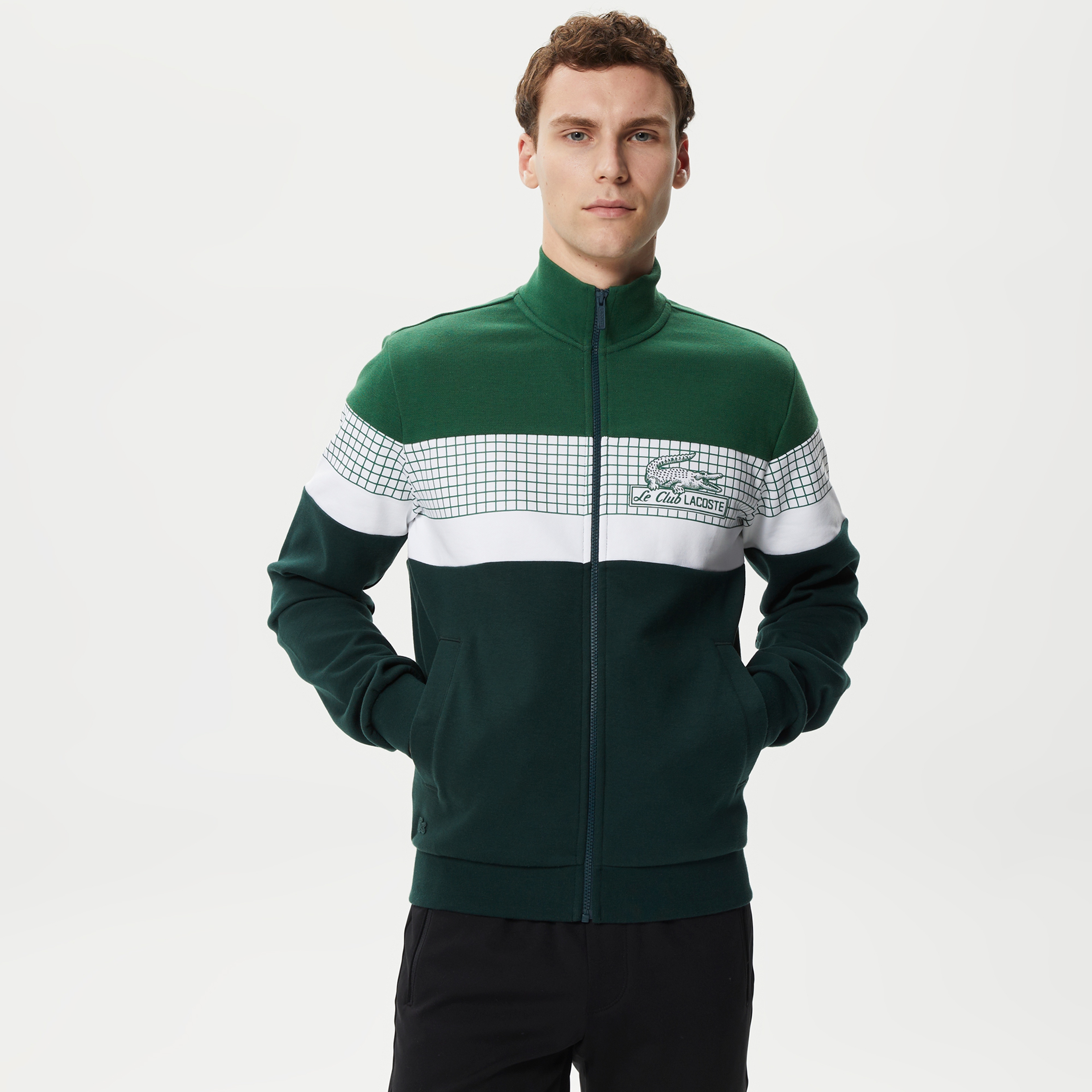 Lacoste Erkek Slim Fit Kapüşonlu Yeşil Sweatshirt
