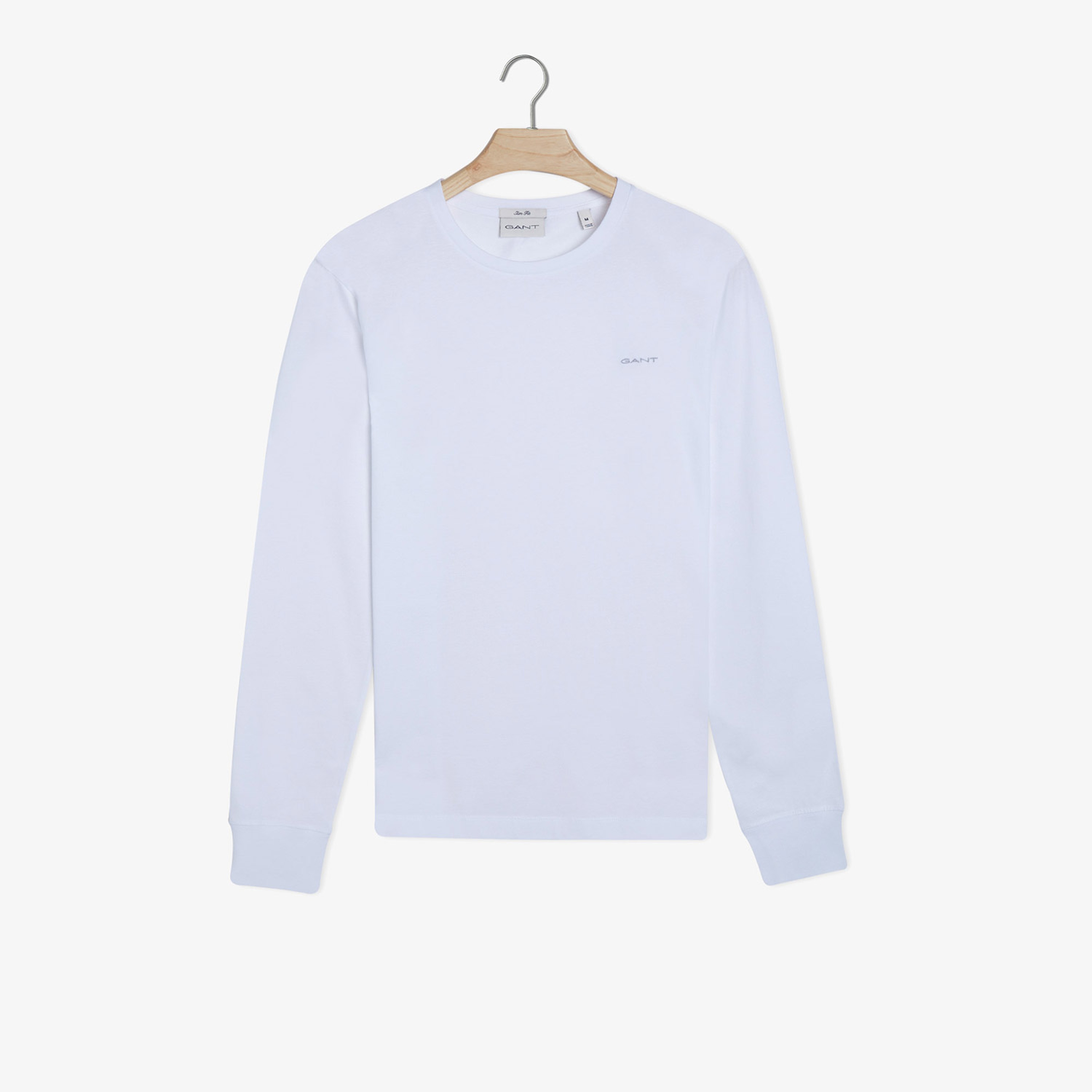 GANT Erkek Beyaz Slim Fit Bisiklet Yaka T-Shirt