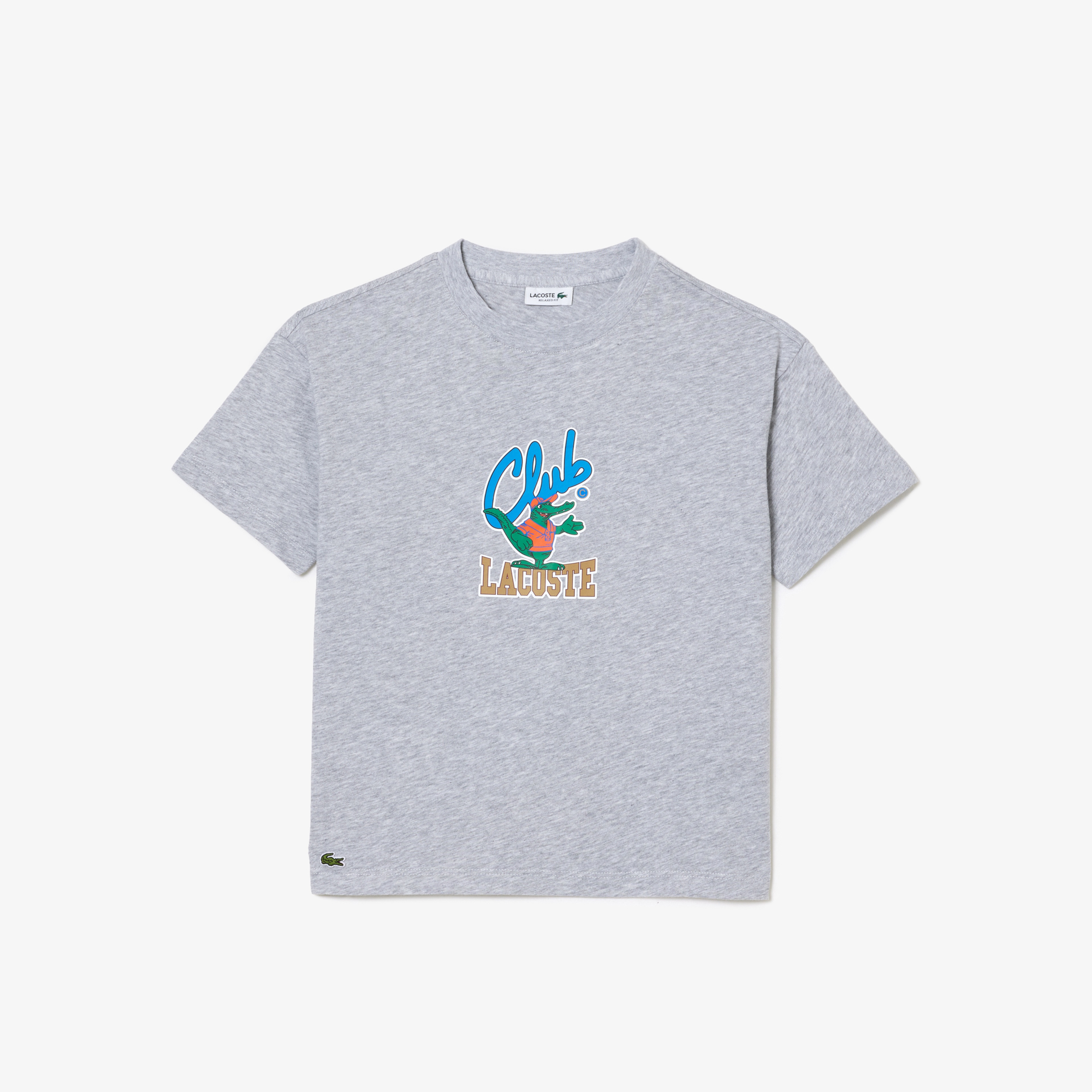 Çocuk Bisiklet Yaka Desenli Gri T-Shirt