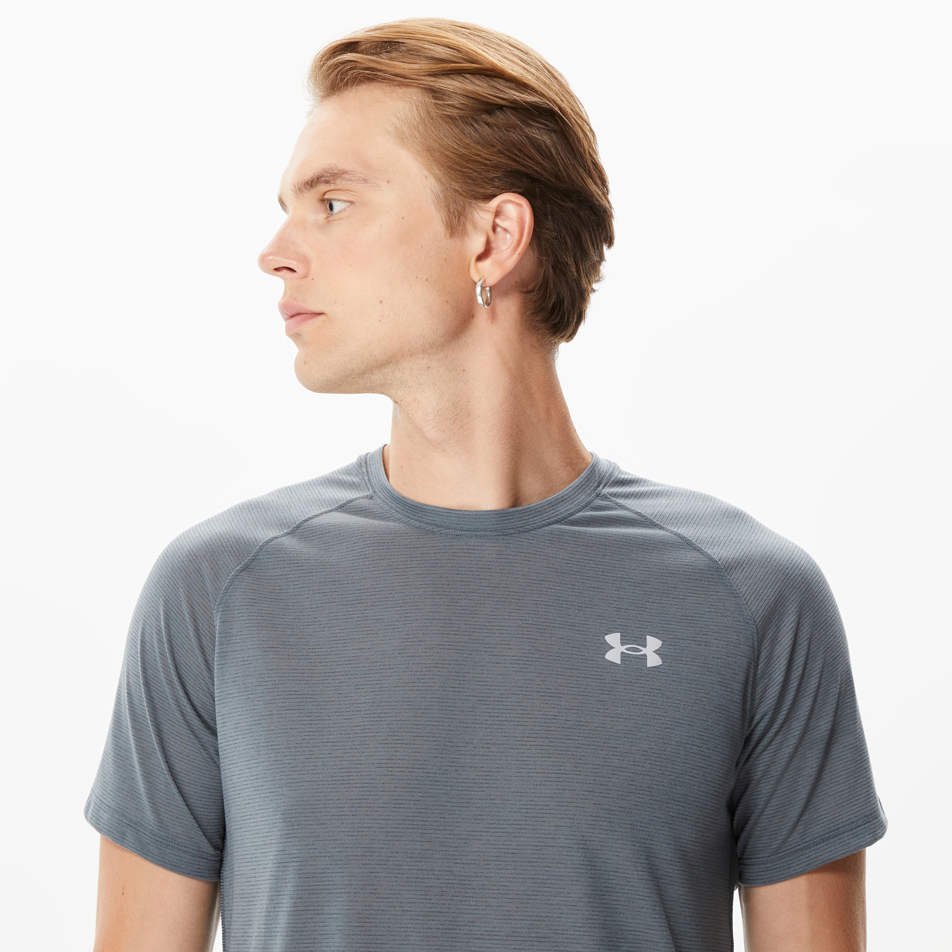 Under Armour Streaker Erkek Gri T-Shirt