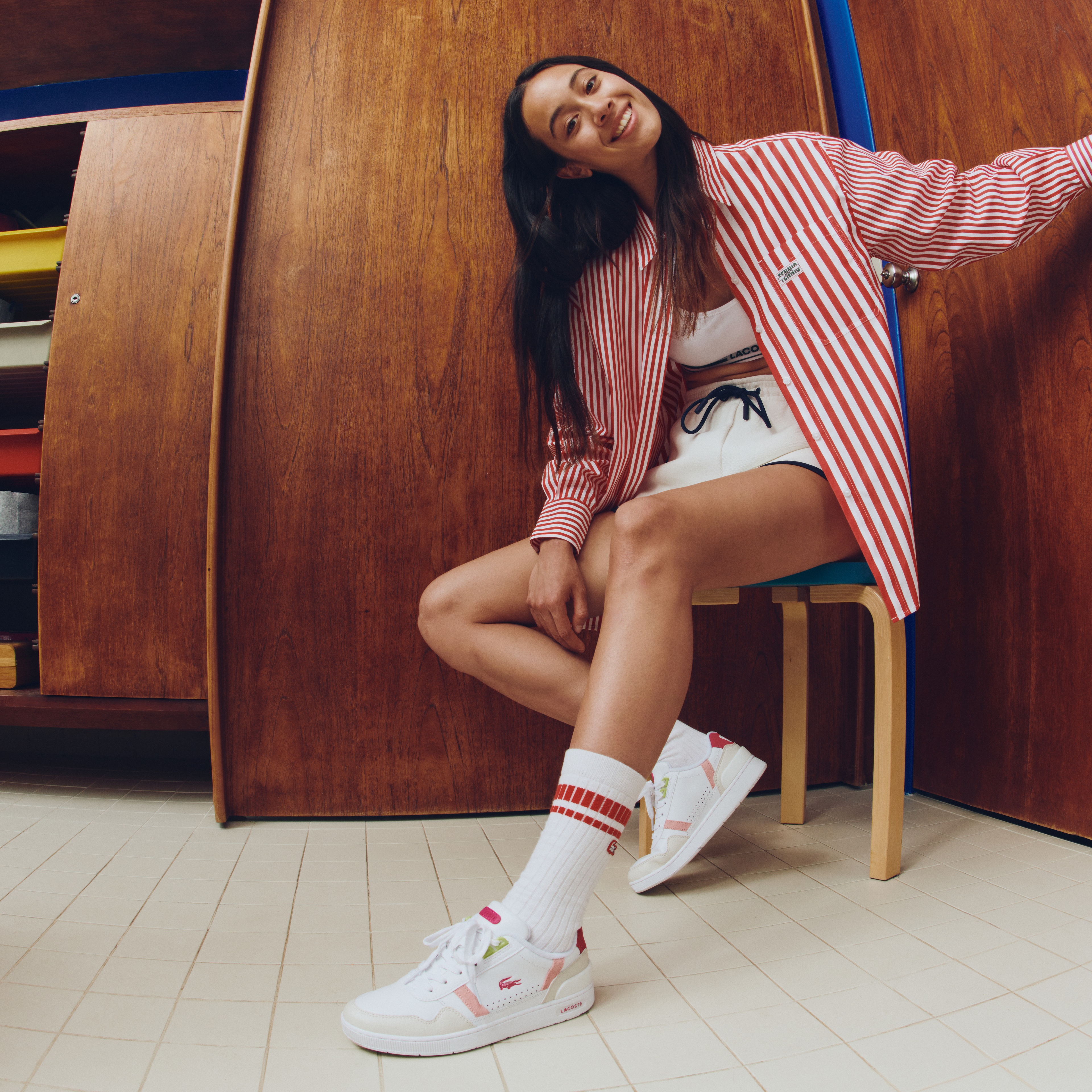 Lacoste SPORT T-Clip Kadın Beyaz Sneaker