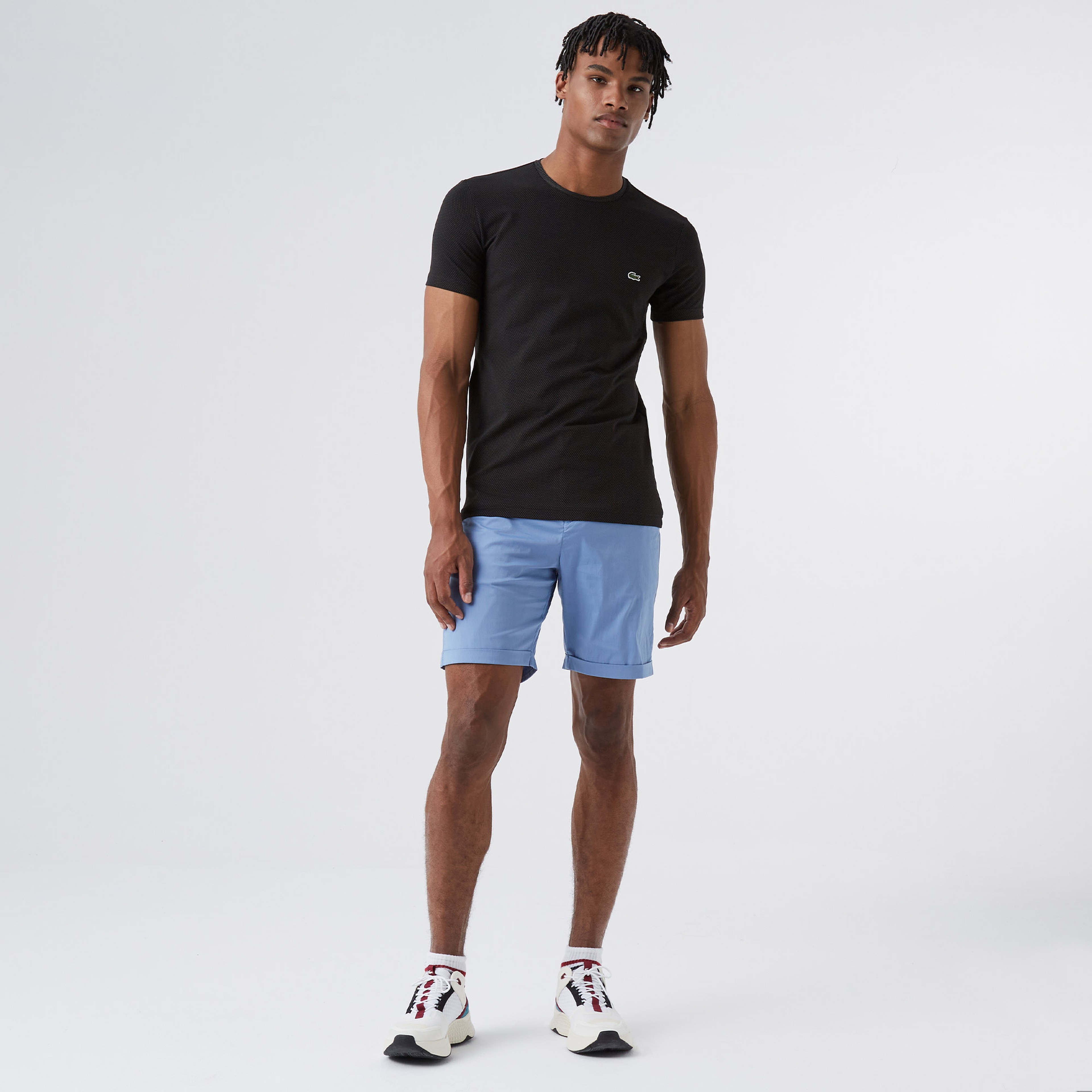 Erkek Slim Fit Bisiklet Yaka Siyah T-Shirt