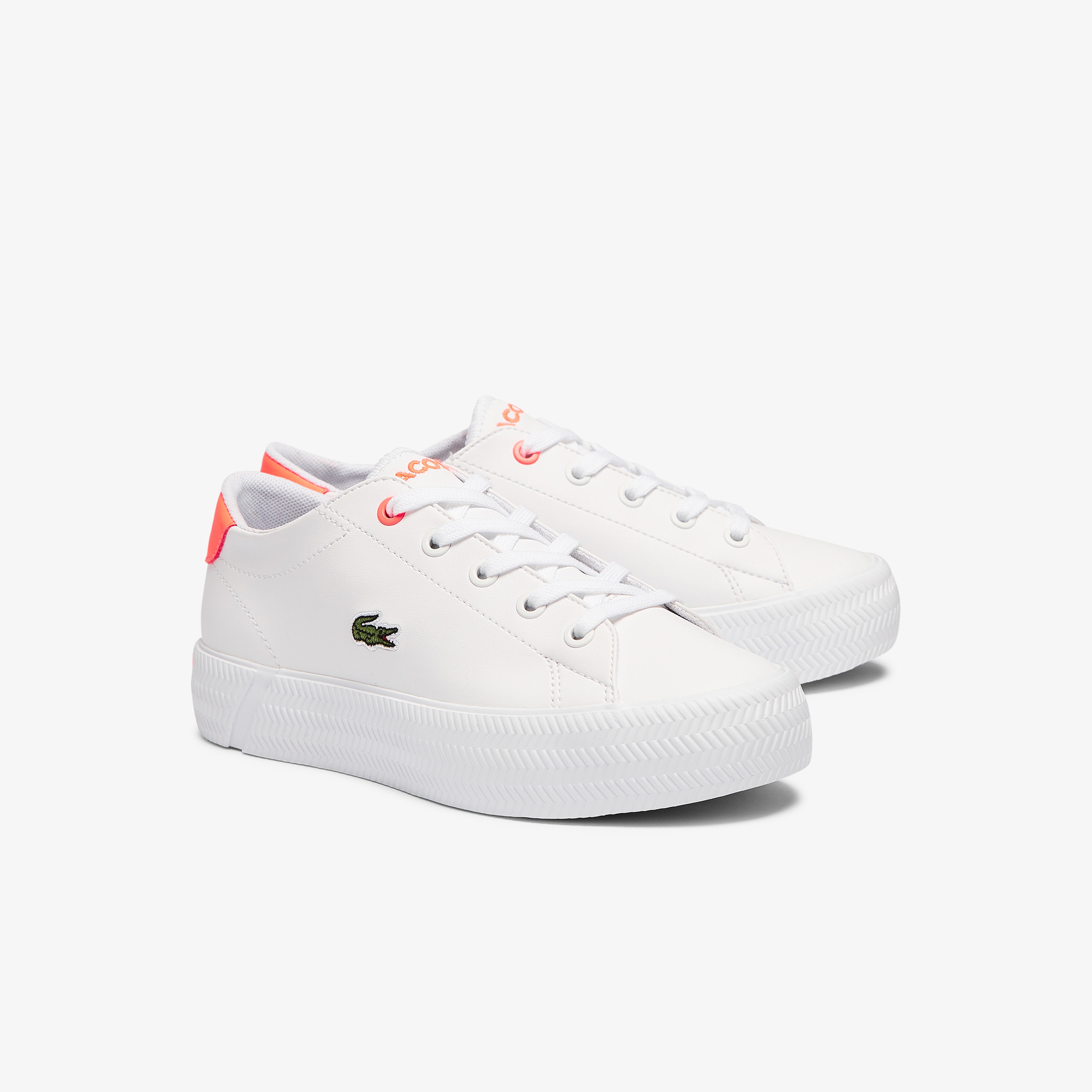 Lacoste Gripshot 0721 1 Cuc Çocuk Beyaz - Pembe Spor Ayakkabı