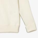 Kadın Relaxed Fit Bisiklet Yaka Yün Krem Triko