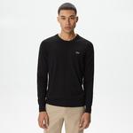 Lacoste Erkek Regular Fit Bisiklet Yaka Siyah Triko