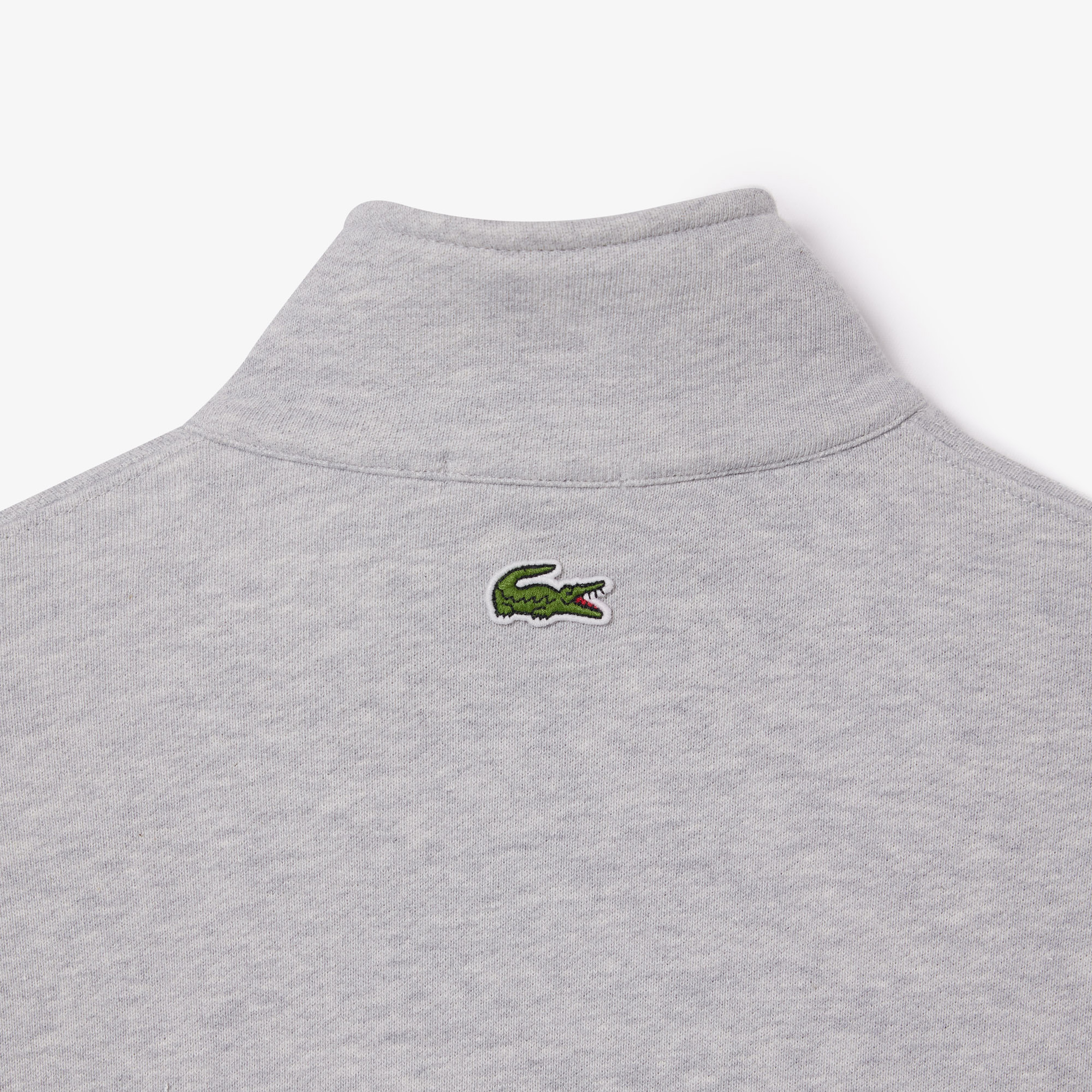 Unisex Loose Fit Yarım Fermuarlı Gri Sweatshirt