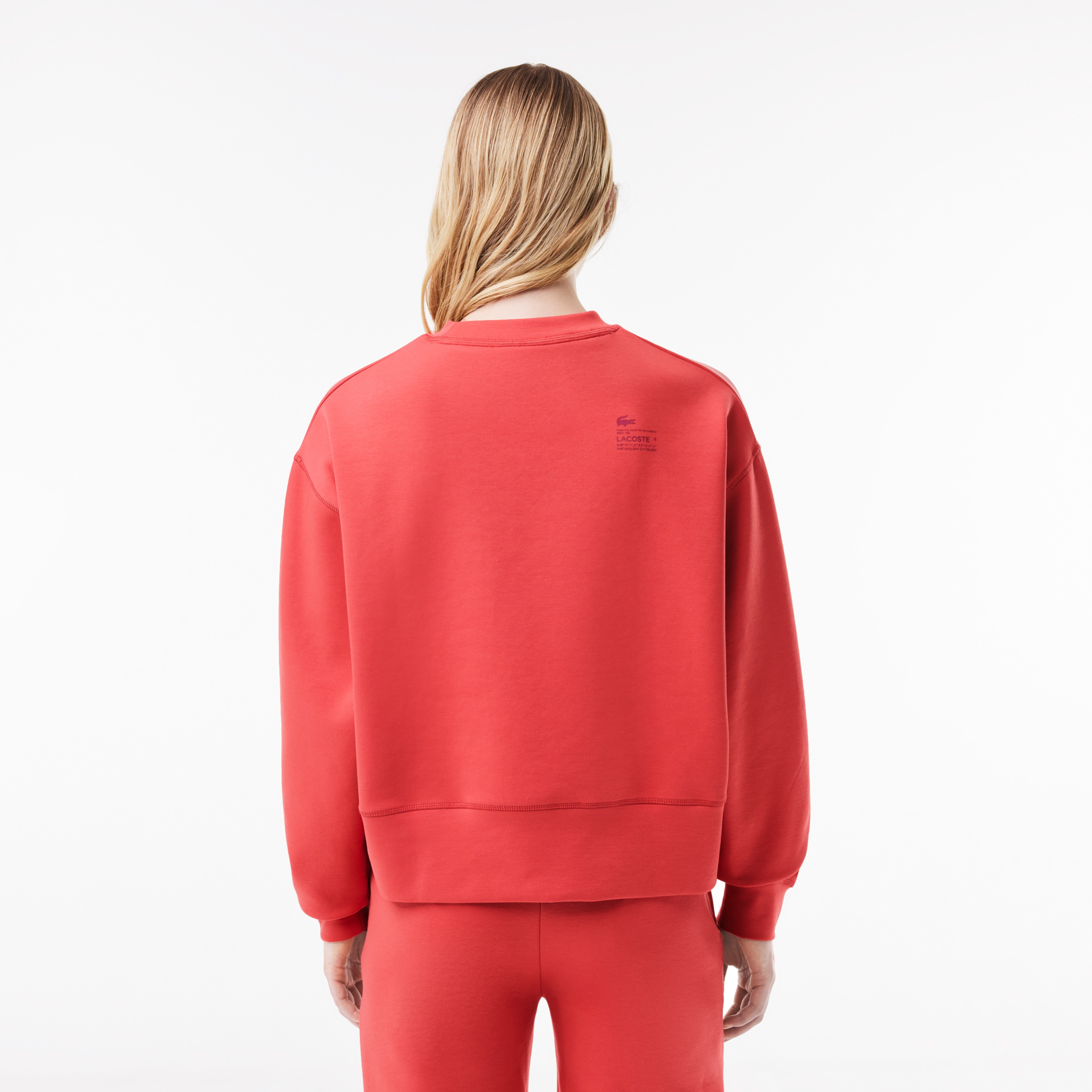 Kadın Bisiklet Yaka Kırmızı Sweatshirt