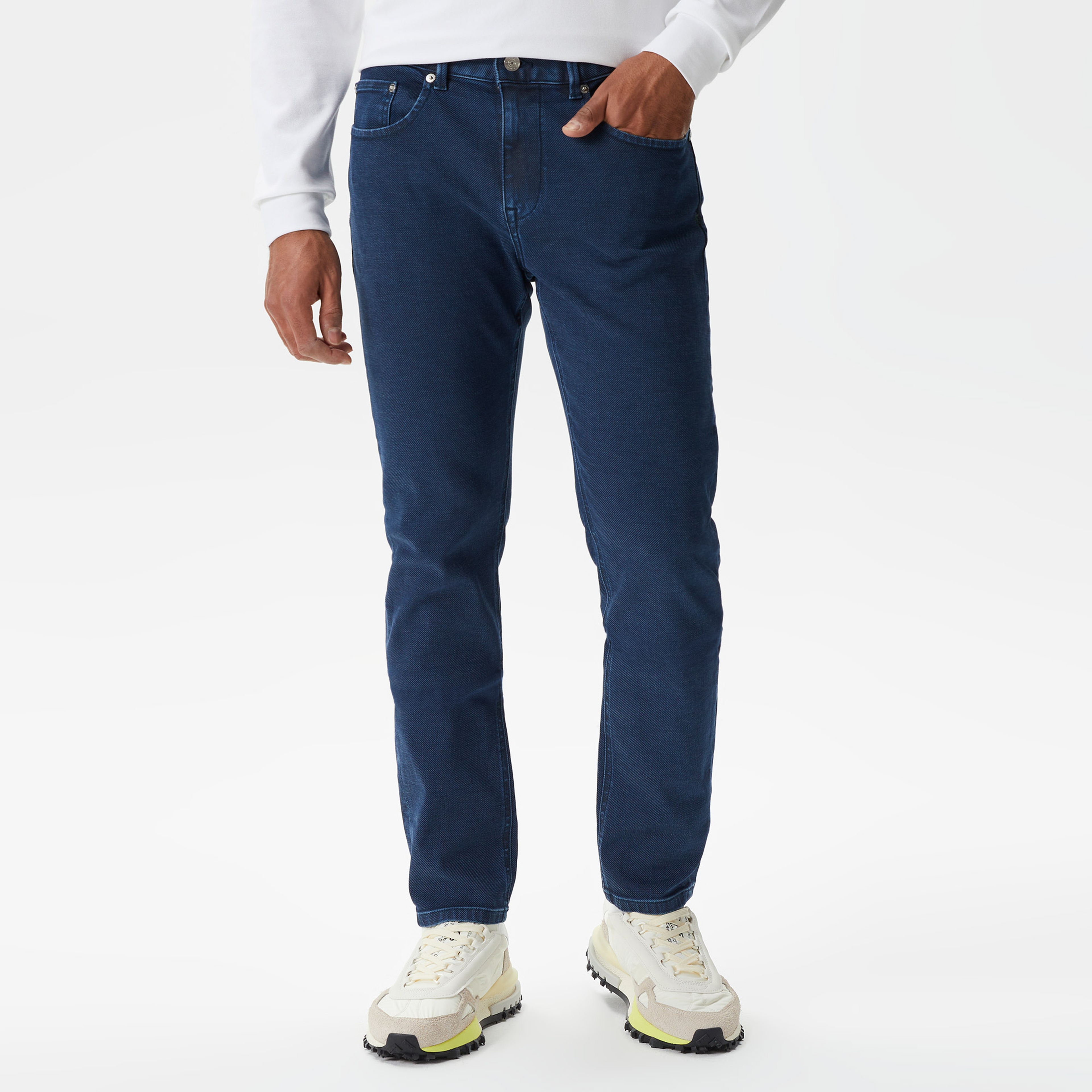 Erkek Slim Fit Mavi Jean Pantolon