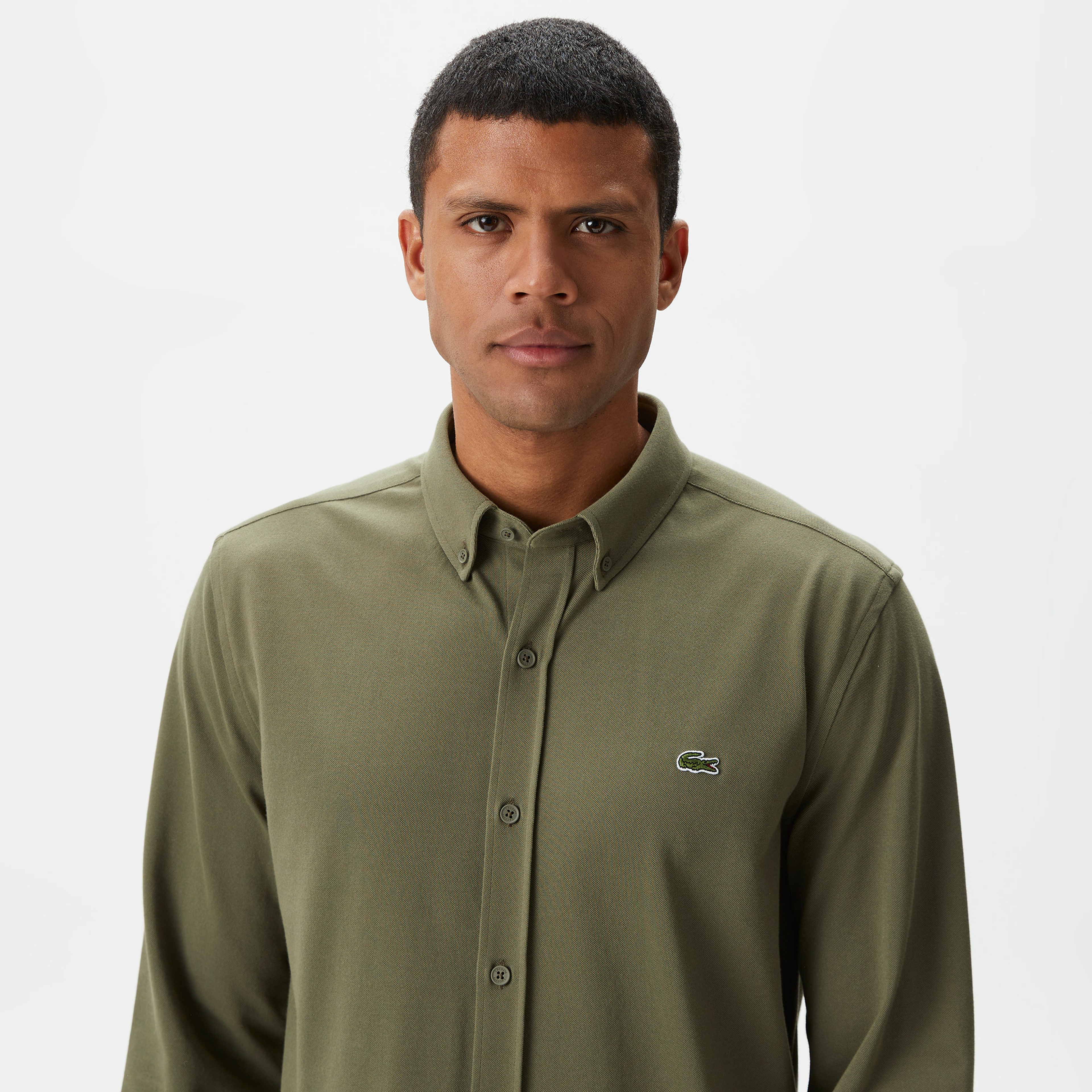 Erkek Slim Fit Yeşil Gömlek