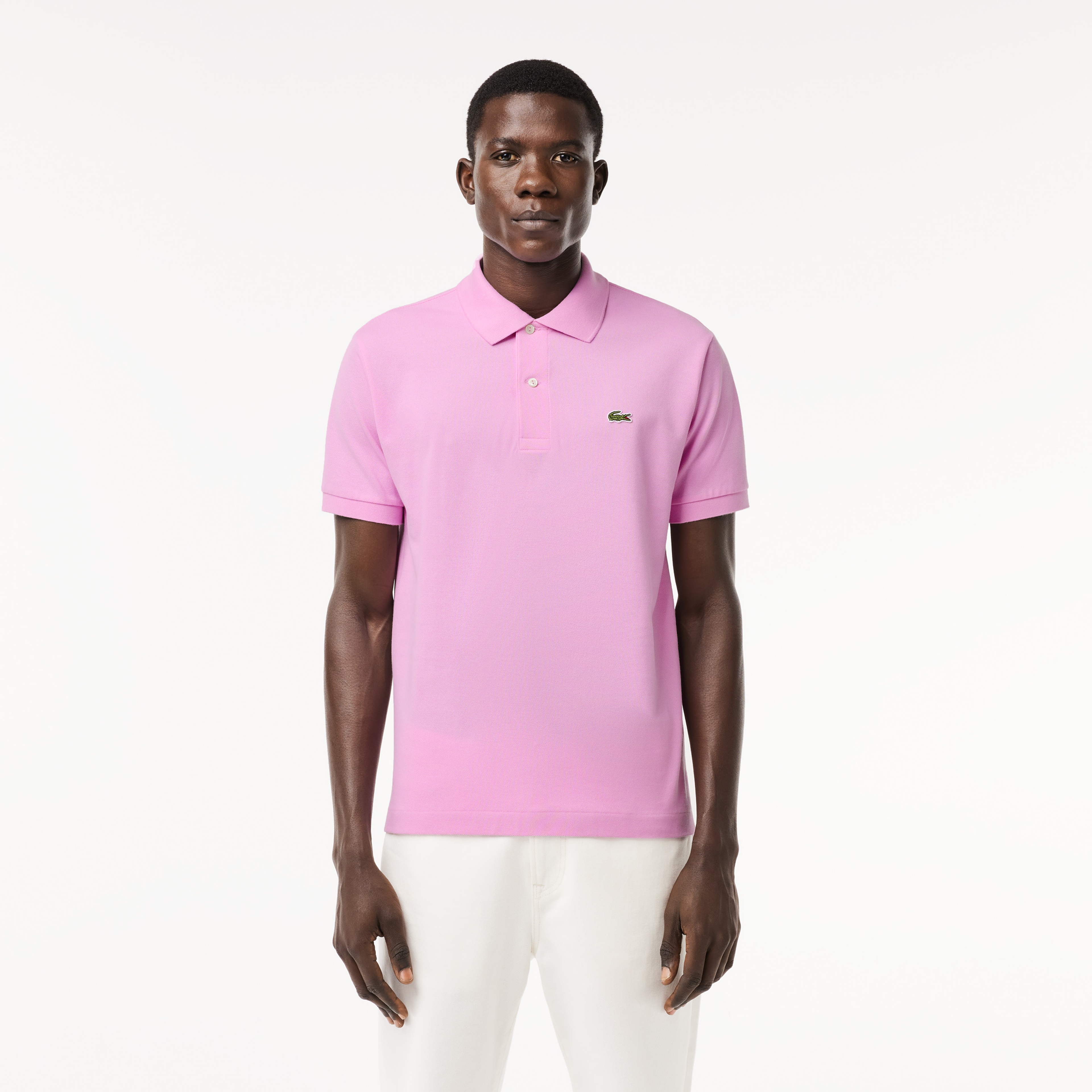 L.12.12 Erkek Classic Fit Pembe Polo