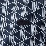 Erkek Kapüşonlu Monogram Çift Taraflı Lacivert Bomber Ceket