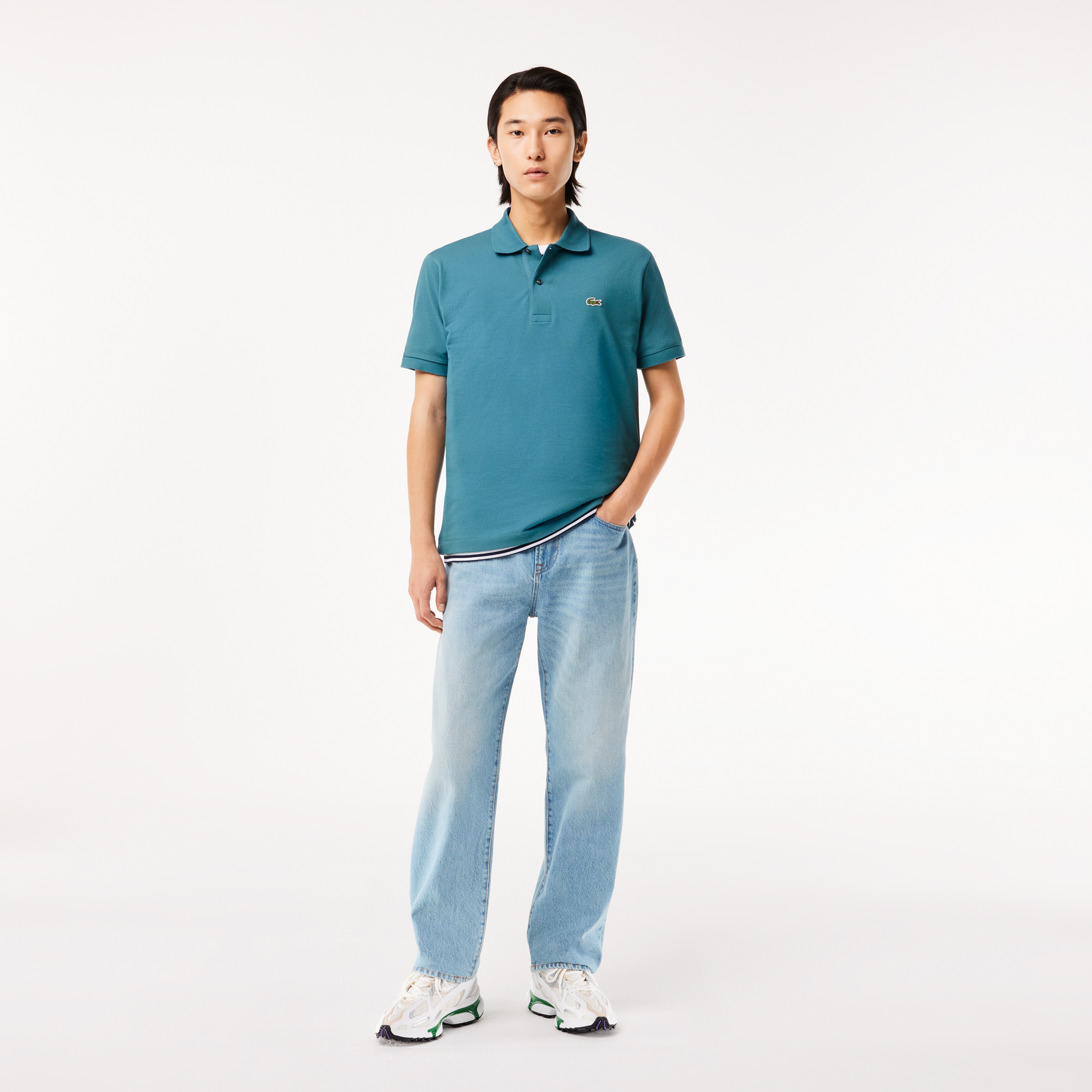 L.12.12 Erkek Classic Fit Mavi Polo