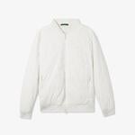 Erkek Dik Yaka Kapitone Beyaz Mont