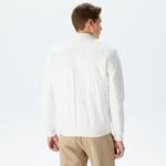 Erkek Dik Yaka Kapitone Beyaz Mont