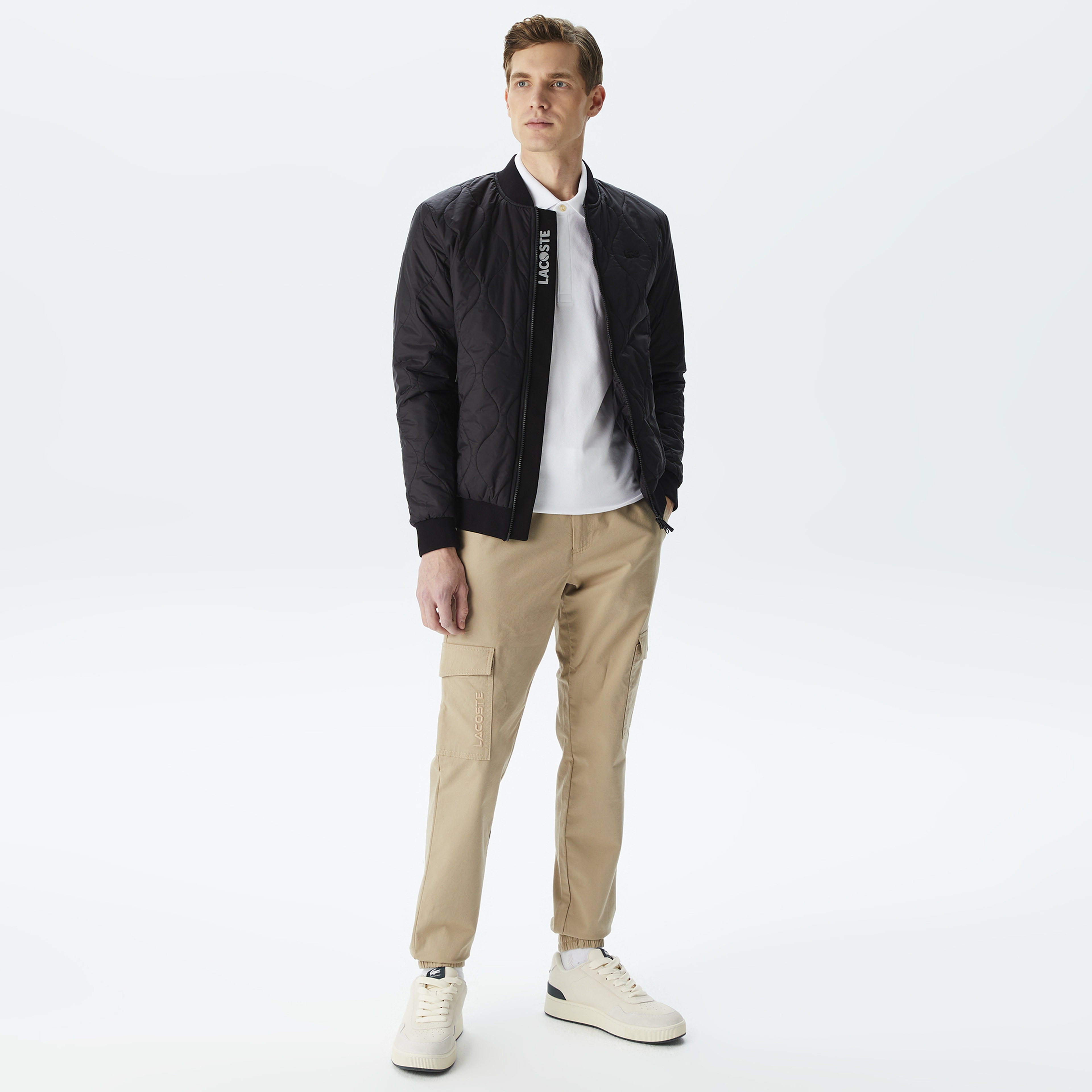 Erkek Dik Yaka Kapitone Siyah Mont