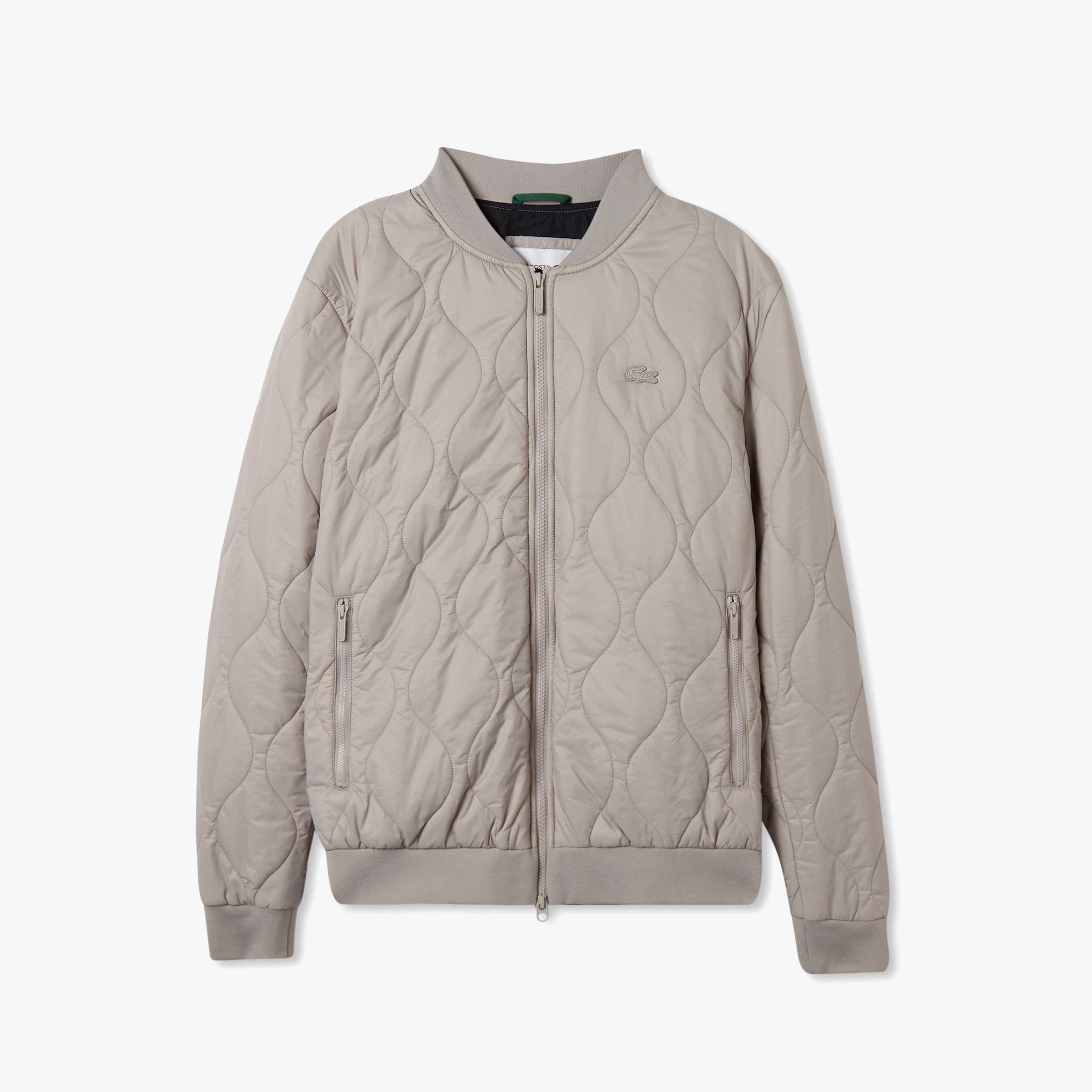 Erkek Dik Yaka Kapitone Gri Mont