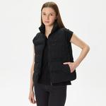 Kadın Dik Yaka Kapitone Siyah Yelek