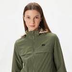 Kadın Kapüşonlu Haki Mont