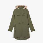 Kadın Kapüşonlu Haki Mont