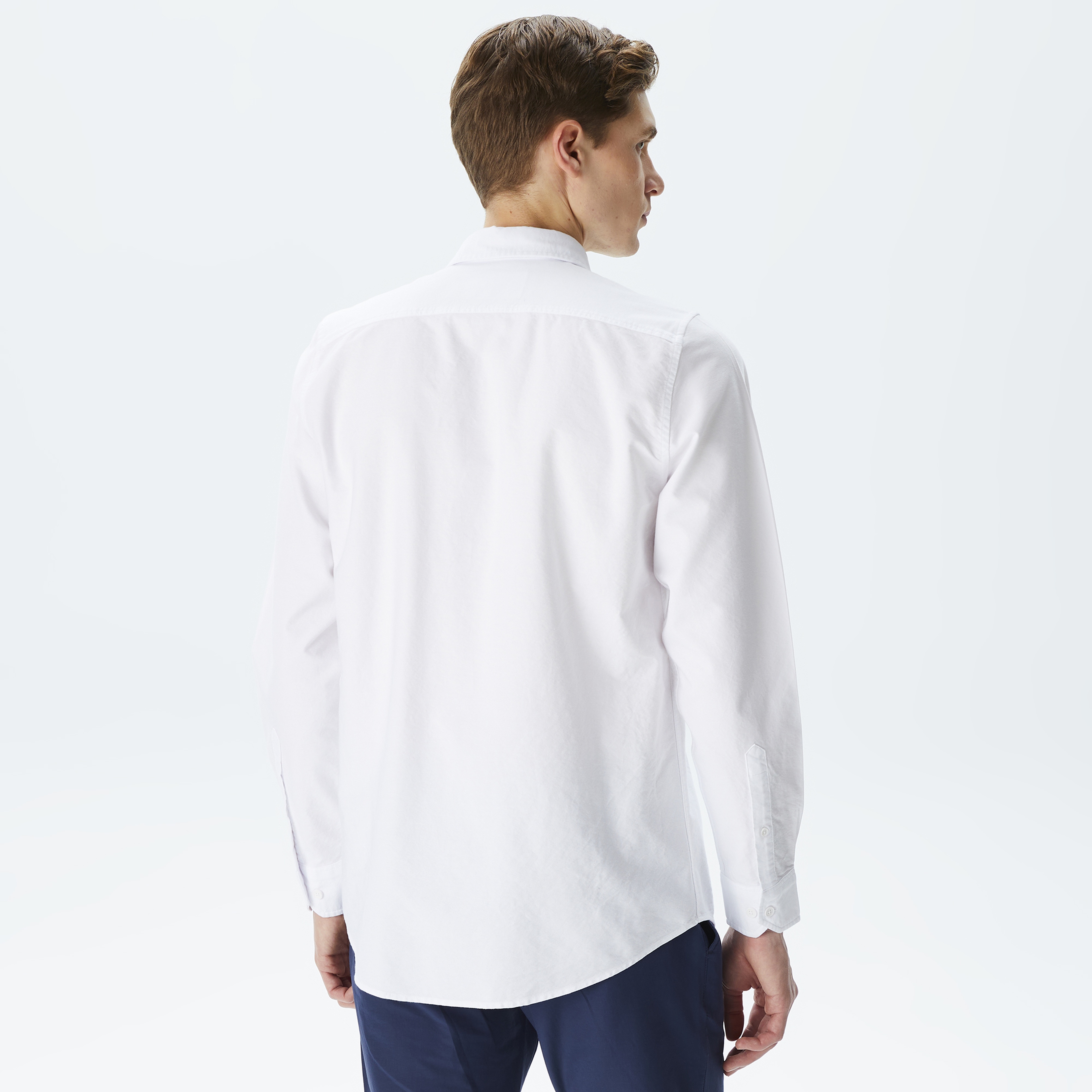 Erkek Slim Fit Beyaz Gömlek