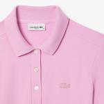 Kadın Straight Fit Polo Yaka Pembe Elbise