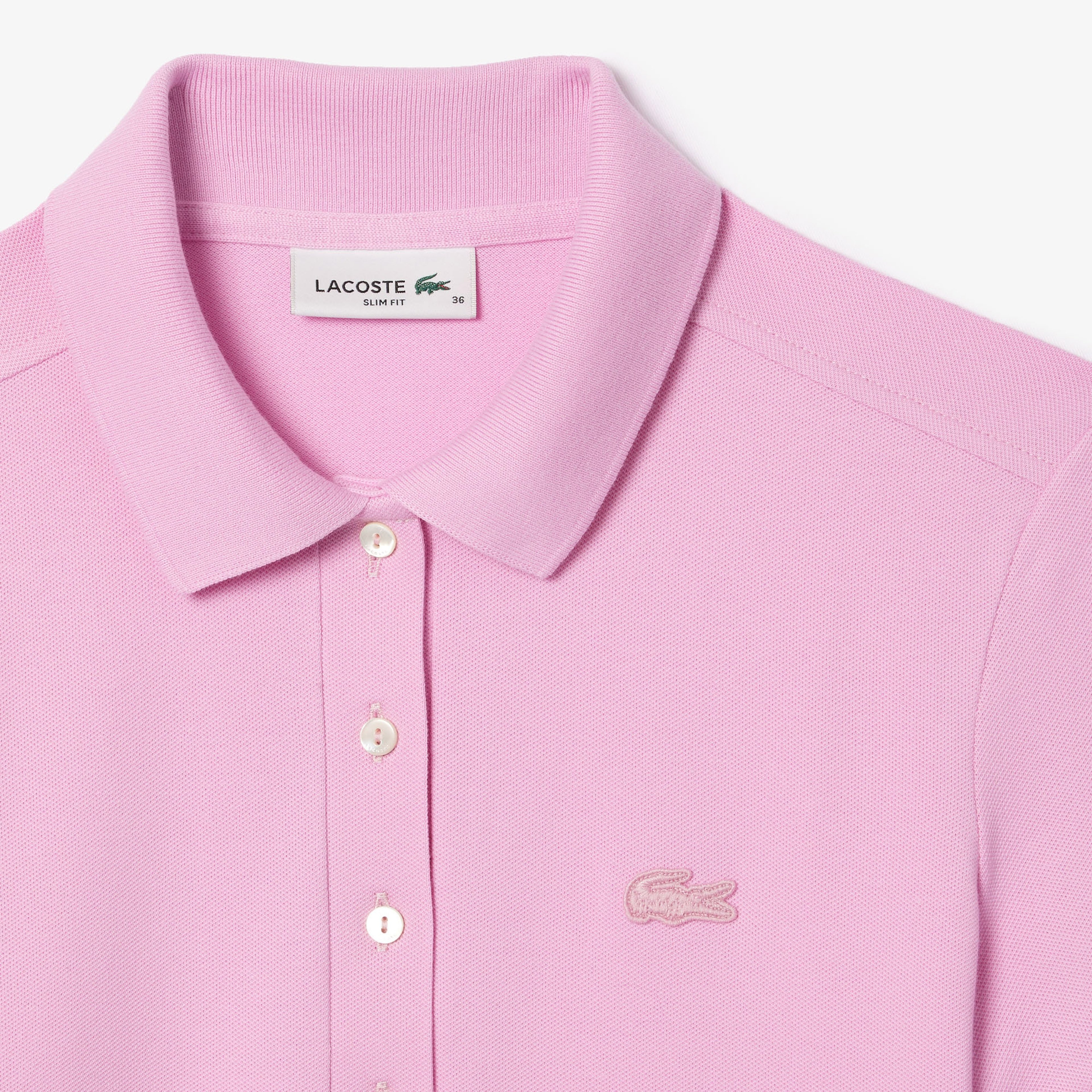 Kadın Straight Fit Polo Yaka Pembe Elbise