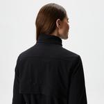 Kadın Kapüşonlu Baskılı Siyah Mont