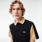 Erkek Regular Fit Renk Bloklu Siyah Polo