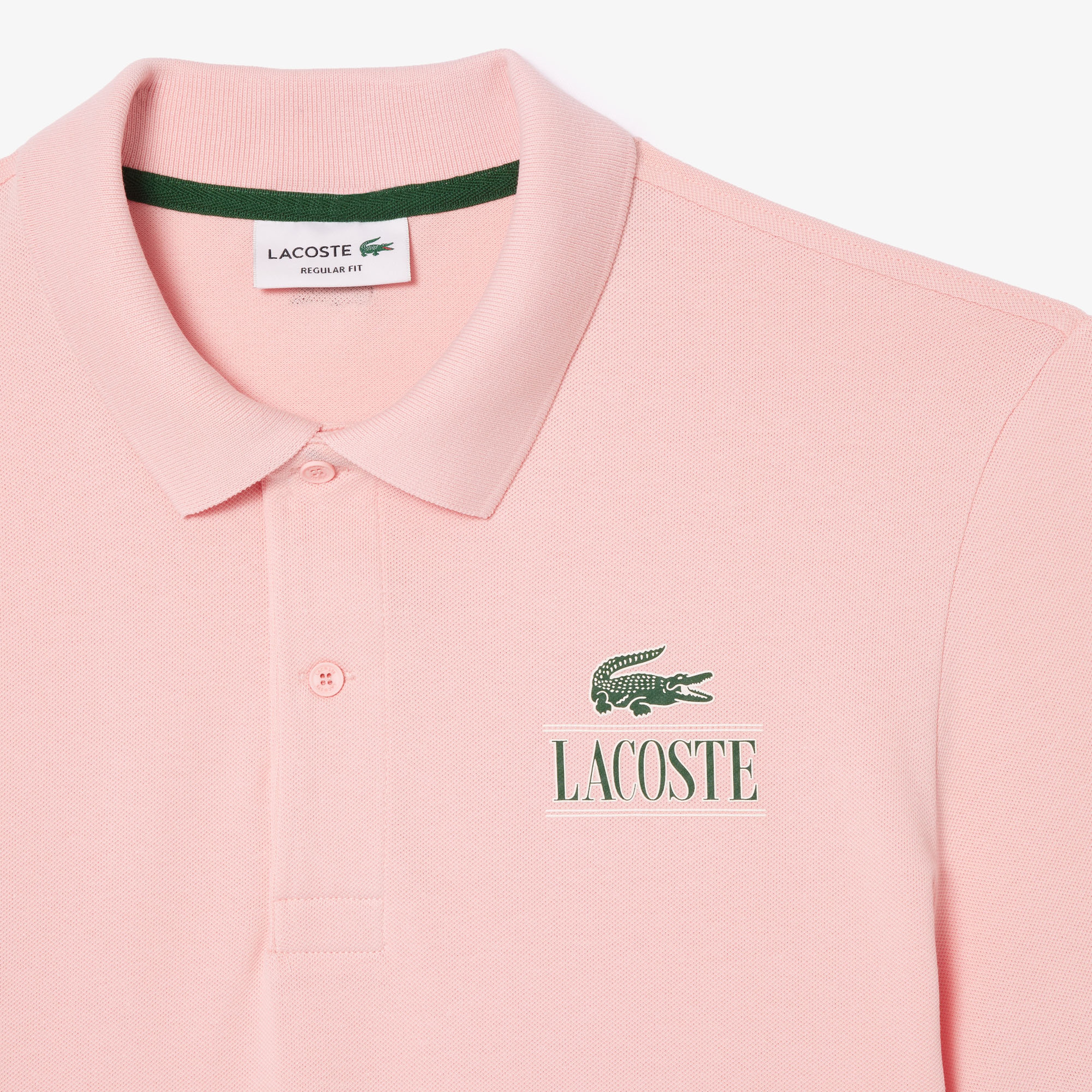 Signature Unisex Regular Fit Baskılı Pembe Polo
