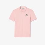Signature Unisex Regular Fit Baskılı Pembe Polo