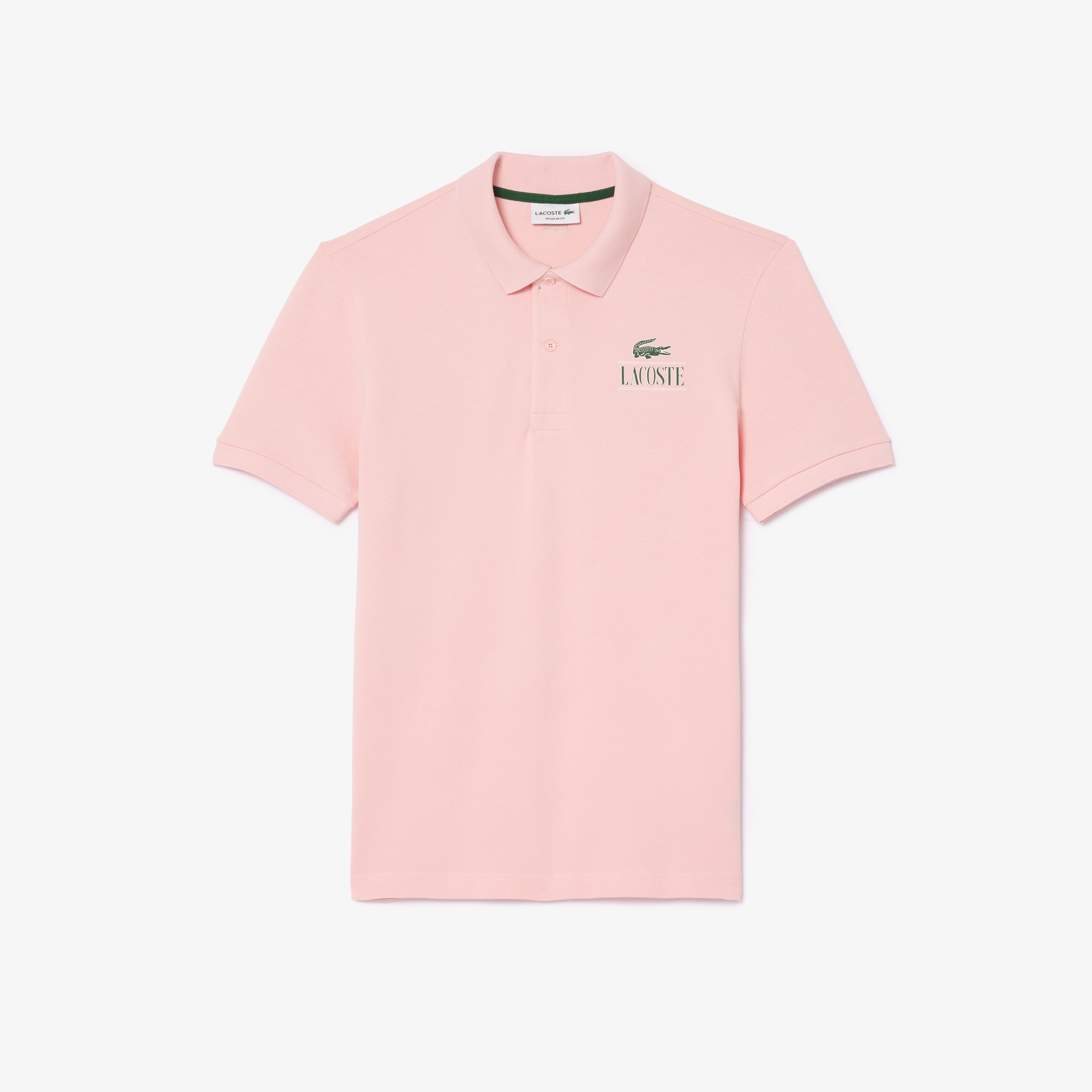 Signature Unisex Regular Fit Baskılı Pembe Polo