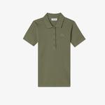 Kadın Slim Fit Organik Pamuk Yeşil Polo