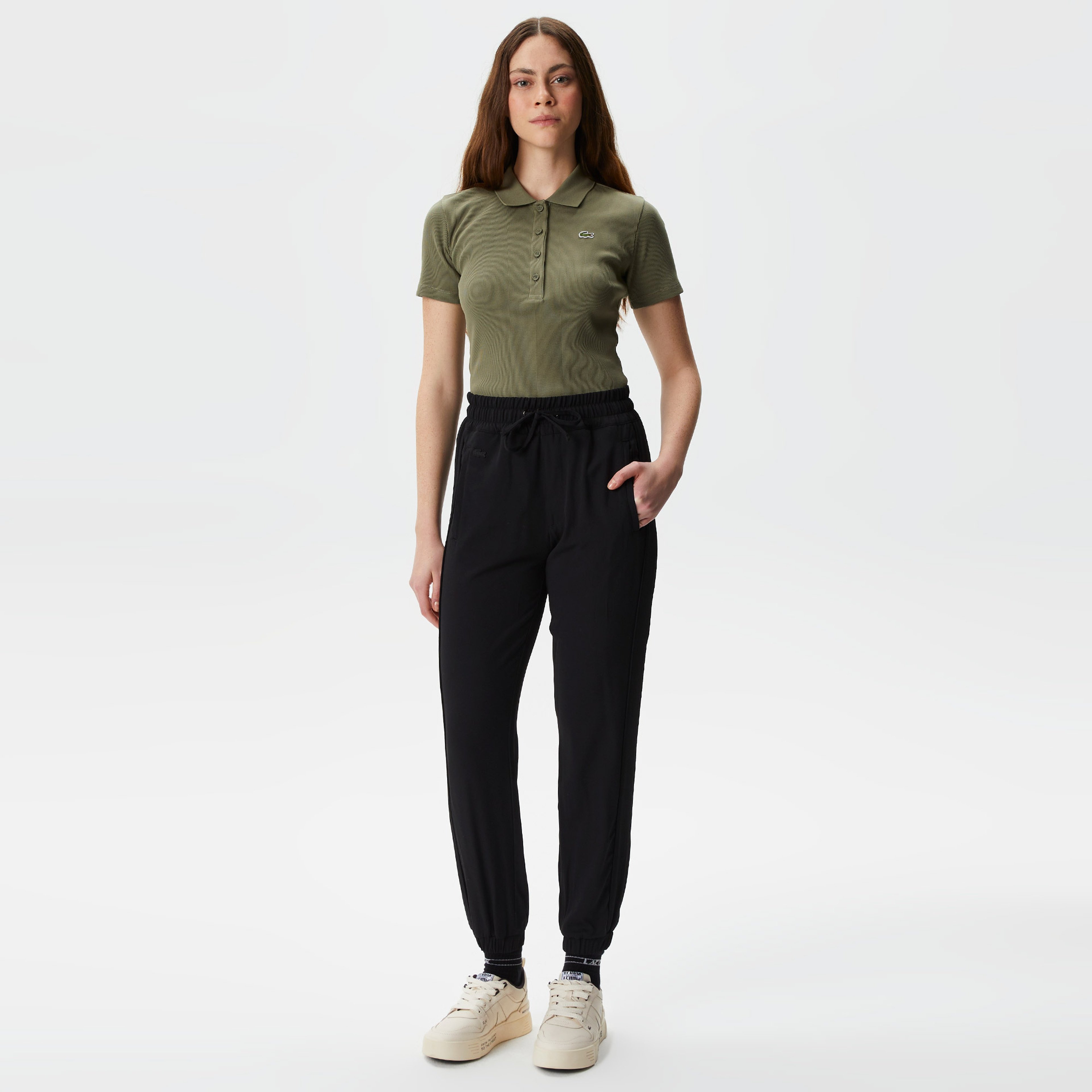 Kadın Slim Fit Organik Pamuk Yeşil Polo