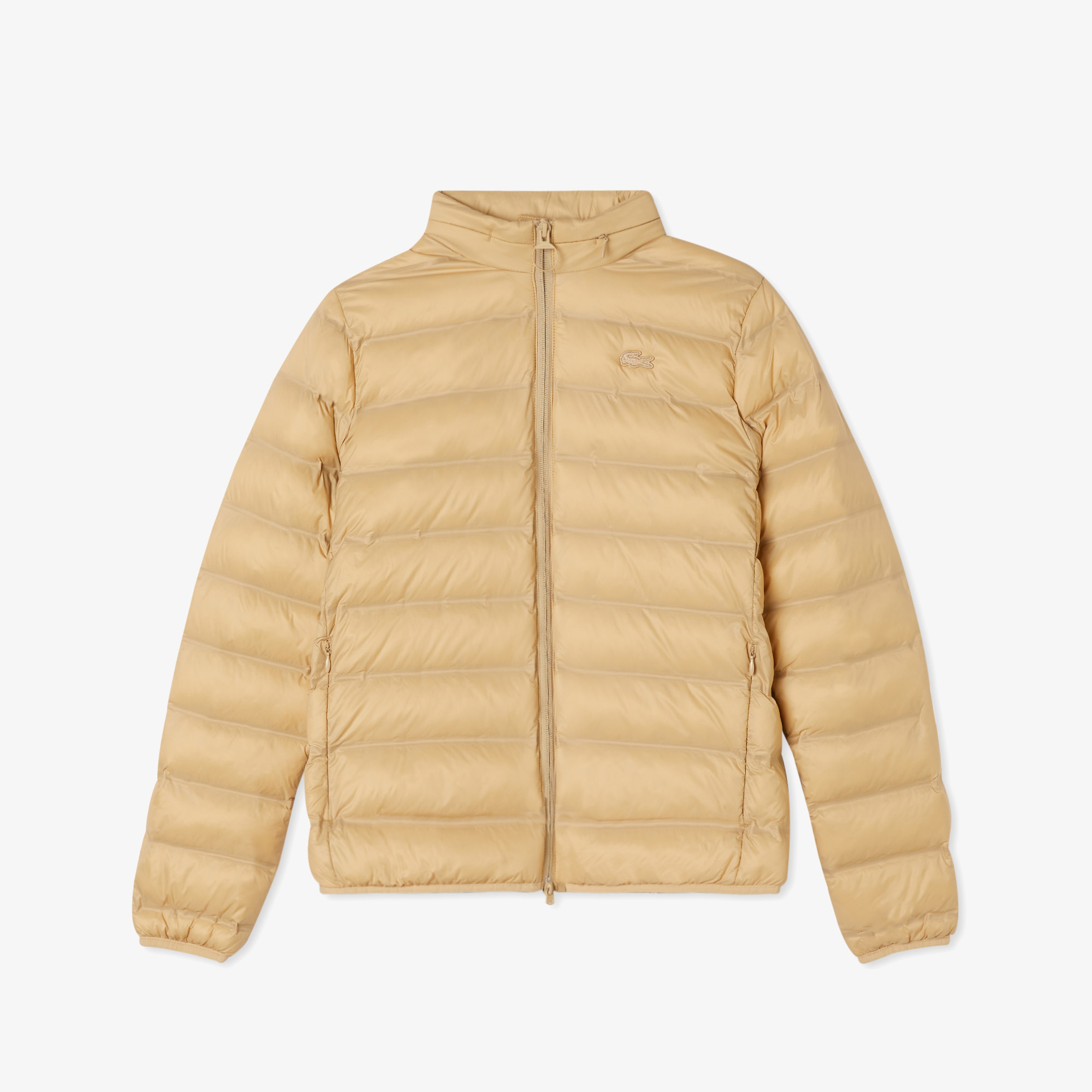 Kadın Dik Yaka Kapitone Bej Mont