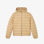 Kadın Dik Yaka Kapitone Bej Mont