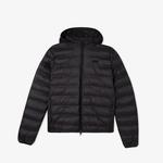 Kadın Dik Yaka Kapitone Siyah Mont