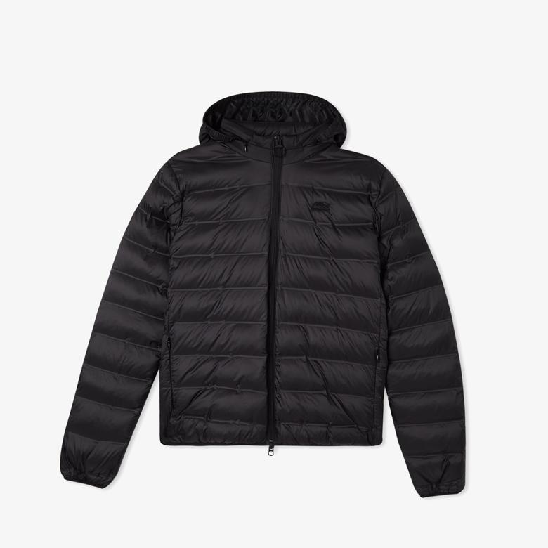 Kadın Dik Yaka Kapitone Siyah Mont