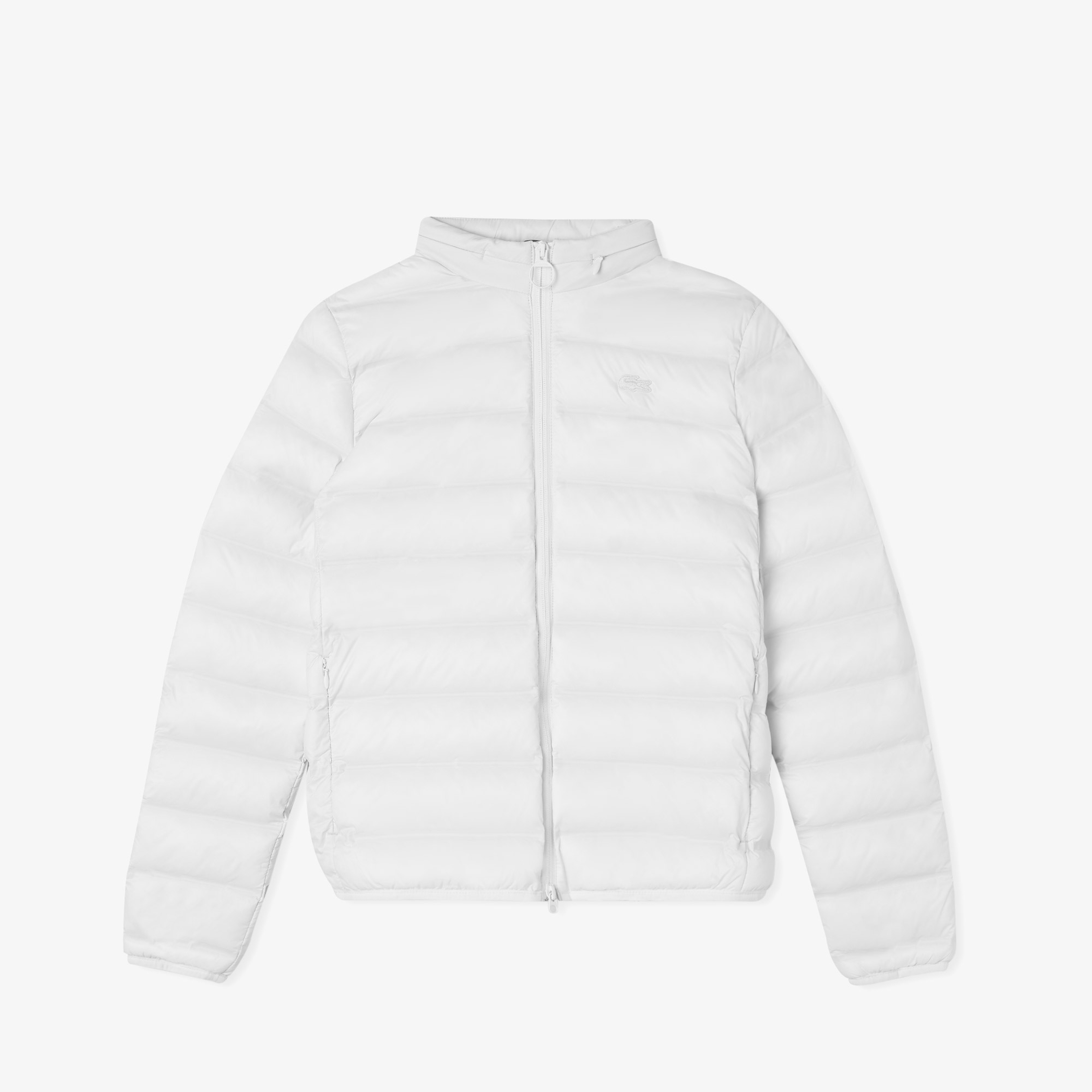 Lacoste Kadın Dik Yaka Kapitone Beyaz Mont