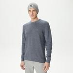 Erkek Regular Fit Bisiklet Yaka Gri Kazak