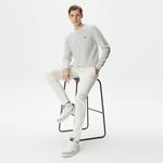 Erkek Regular Fit Bisiklet Yaka Gri Kazak