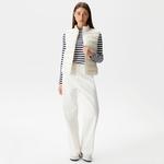 Kadın Dik Yaka Kapitone Beyaz Yelek