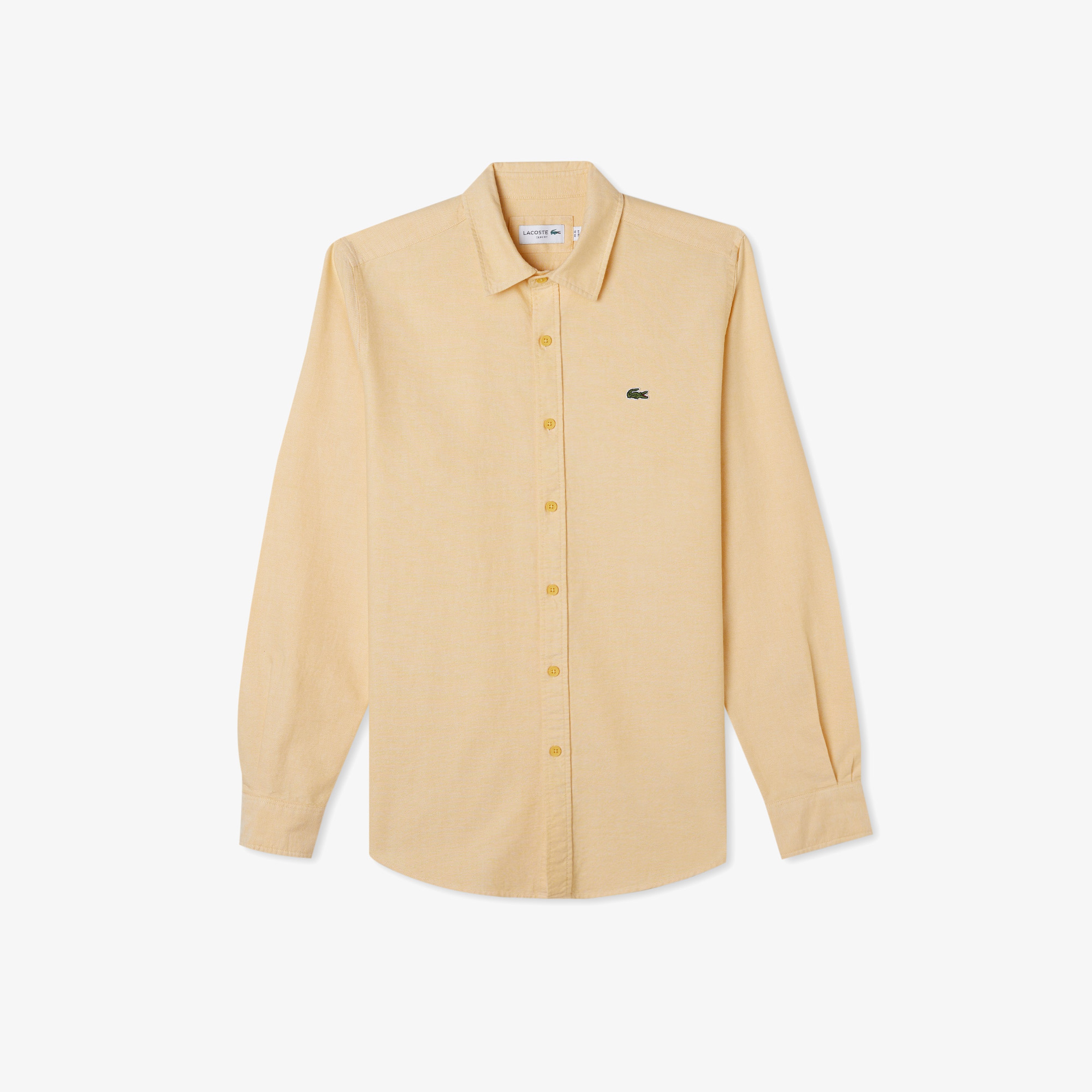 Erkek Slim Fit Sarı Gömlek